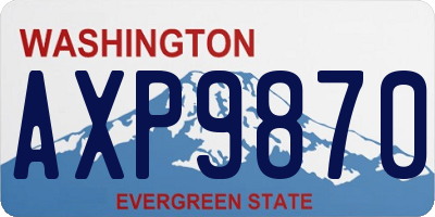 WA license plate AXP9870