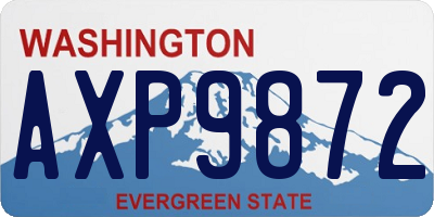 WA license plate AXP9872