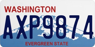 WA license plate AXP9874