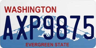 WA license plate AXP9875
