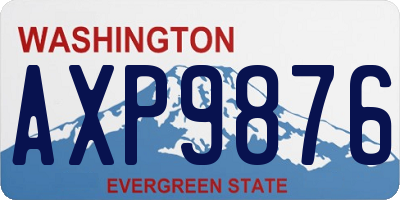 WA license plate AXP9876