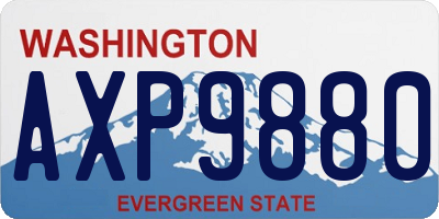 WA license plate AXP9880