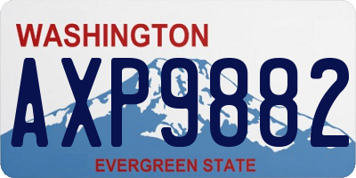 WA license plate AXP9882