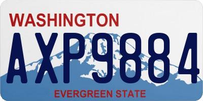 WA license plate AXP9884