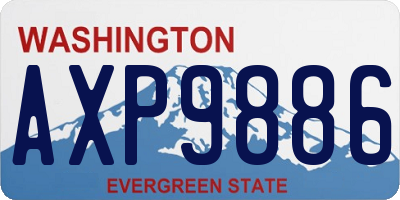WA license plate AXP9886