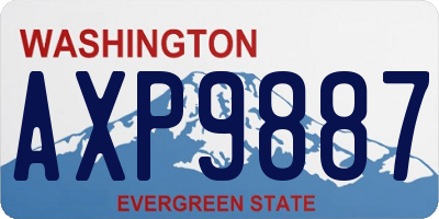 WA license plate AXP9887