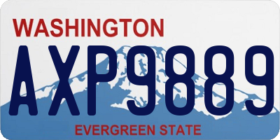 WA license plate AXP9889