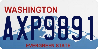 WA license plate AXP9891