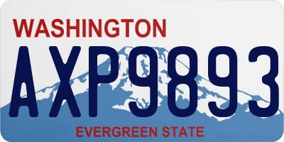WA license plate AXP9893