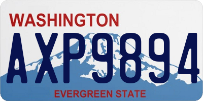 WA license plate AXP9894