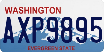 WA license plate AXP9895