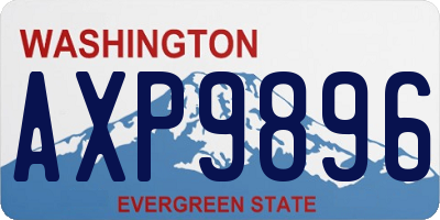 WA license plate AXP9896