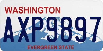 WA license plate AXP9897