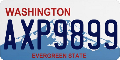 WA license plate AXP9899