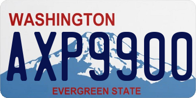 WA license plate AXP9900