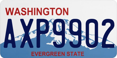 WA license plate AXP9902