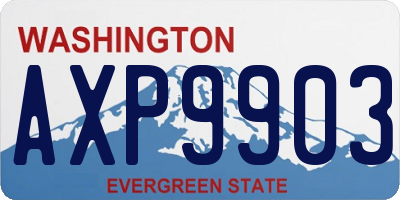 WA license plate AXP9903