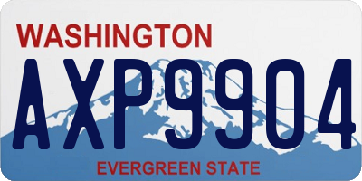 WA license plate AXP9904