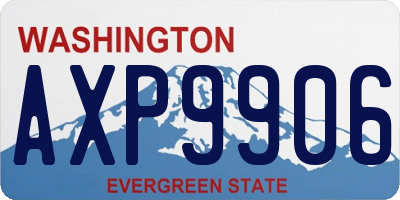 WA license plate AXP9906