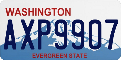 WA license plate AXP9907