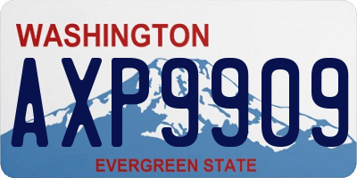 WA license plate AXP9909