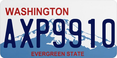 WA license plate AXP9910