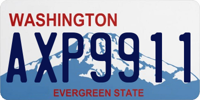 WA license plate AXP9911
