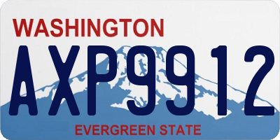 WA license plate AXP9912