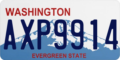 WA license plate AXP9914