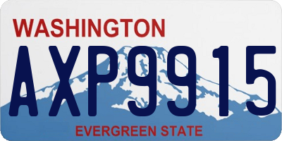 WA license plate AXP9915