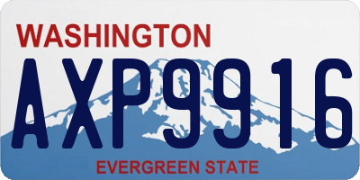 WA license plate AXP9916