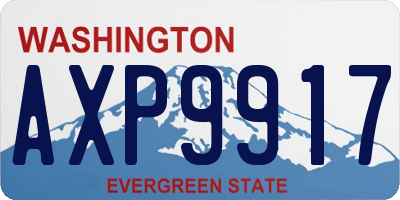 WA license plate AXP9917