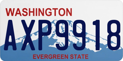 WA license plate AXP9918