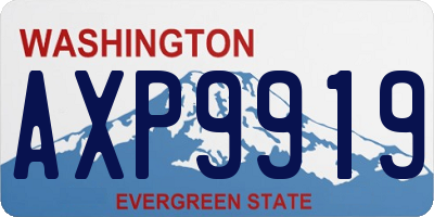 WA license plate AXP9919