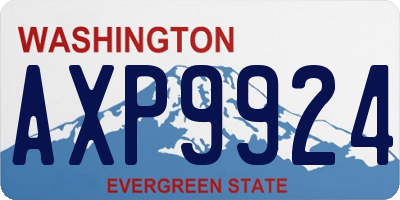WA license plate AXP9924