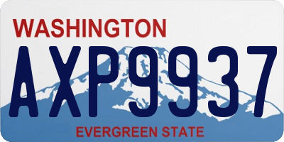 WA license plate AXP9937