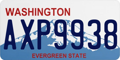 WA license plate AXP9938