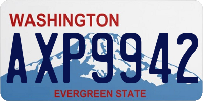 WA license plate AXP9942