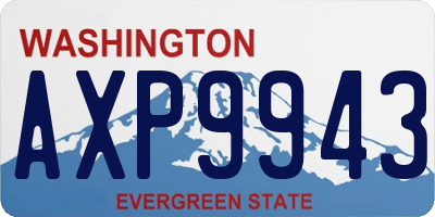 WA license plate AXP9943