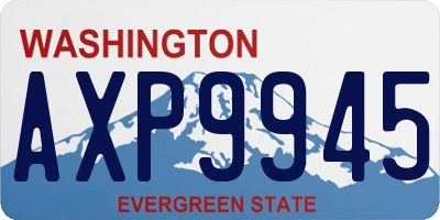 WA license plate AXP9945