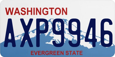 WA license plate AXP9946