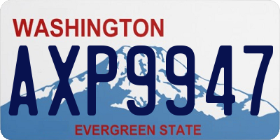 WA license plate AXP9947