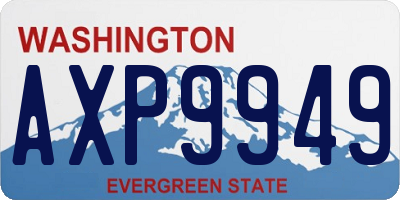 WA license plate AXP9949