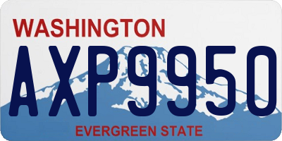 WA license plate AXP9950