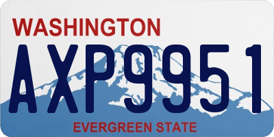 WA license plate AXP9951
