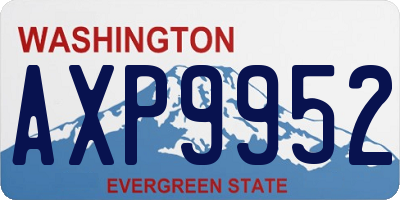 WA license plate AXP9952