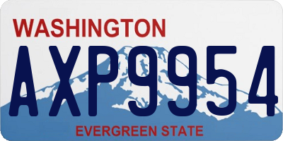 WA license plate AXP9954