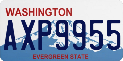 WA license plate AXP9955