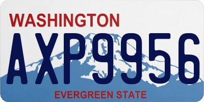 WA license plate AXP9956