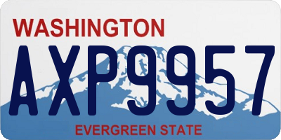 WA license plate AXP9957